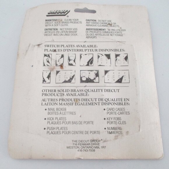 Brass Double Switch Cover Scalloped Beveled Edge New in Package Made in Canada - Picture 3 of 4